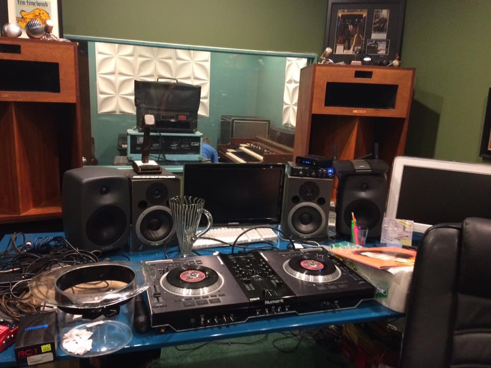 Recording studio of T.S.O.L. member Ron Emory, taken after author Randal Eldon Greene's book signing and reading.