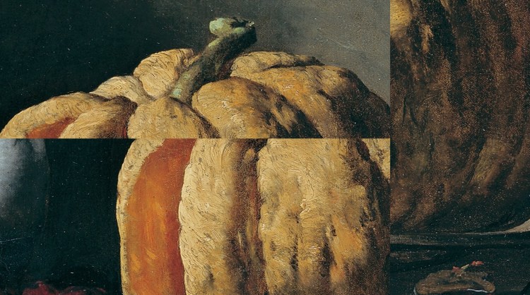 Still Life with Pumpkins abstract art for Irony, flash fiction by Randal Eldon Greene